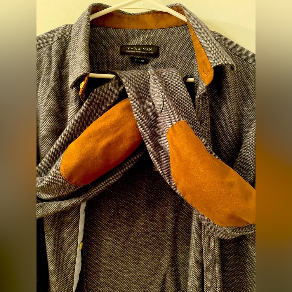 Men’s Zara long sleeve shirt, size Large super slim